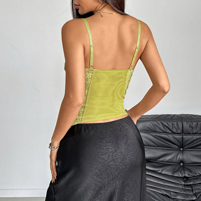 Camiseta Jacquard Texturizada con Cintura Fruncida y Tirantes - Image 4