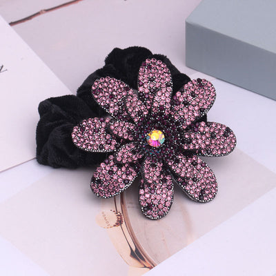 Coletero Scrunchie de Tela con Diseño Étnico de Diamantes - Image 12
