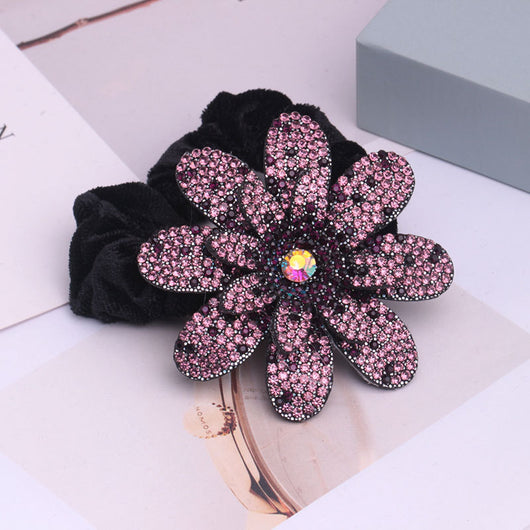 Coletero Scrunchie de Tela con Diseño Étnico de Diamantes - Image 12