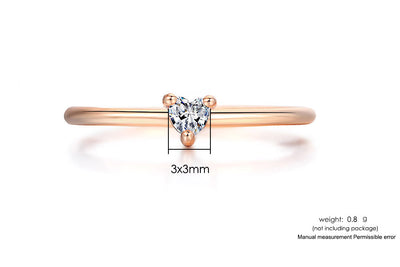 Anillo de Corazón Elegante para Mujer con Circonia y Baño de Oro Real - Image 9