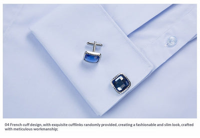 Gemelos Resistentes a Arrugas Estilo Francés para Camisas de Hombre - Image 14
