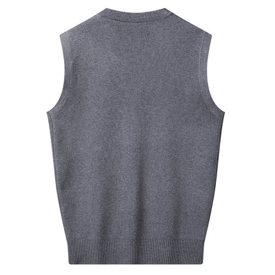 Chaleco Suelto Cuello V para Hombre Maduro - Comodidad Primavera y Otoño - Image 3