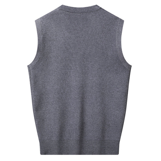 Chaleco Suelto Cuello V para Hombre Maduro - Comodidad Primavera y Otoño - Image 3