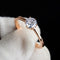 Anel Feminino Simples de Seis Garras Modelo Fashion Não Artificial Rose Dourado 5