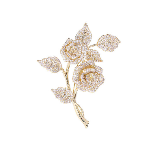 Broche Rosa con Circonita Engarzada - Image 4
