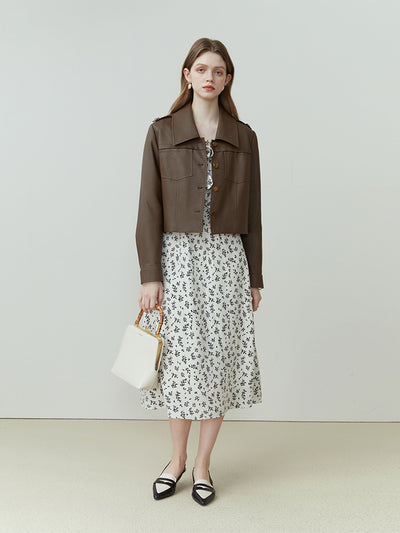 Chaqueta de Cuero PU con Solapa Corta para Mujer - Image 10