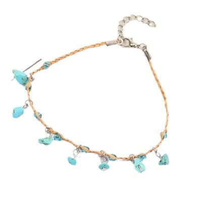 Pulsera Tejida en Rafia con Piedra Natural - Image 5