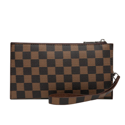 Billetera Plaid con Cierre de Cremallera para Hombre Fashion Personality - Image 11