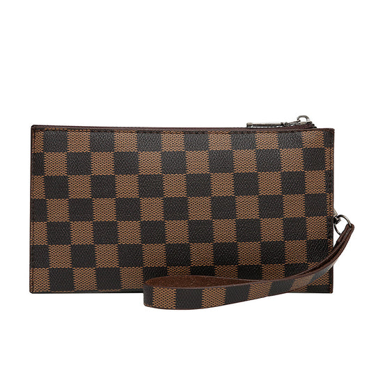 Billetera Plaid con Cierre de Cremallera para Hombre Fashion Personality - Image 11