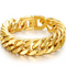 Titanium steel double buckle bracelet Dorado