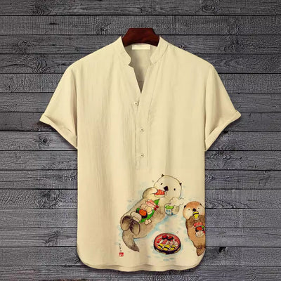 Playera Estampada 3D Animales - Manga Corta