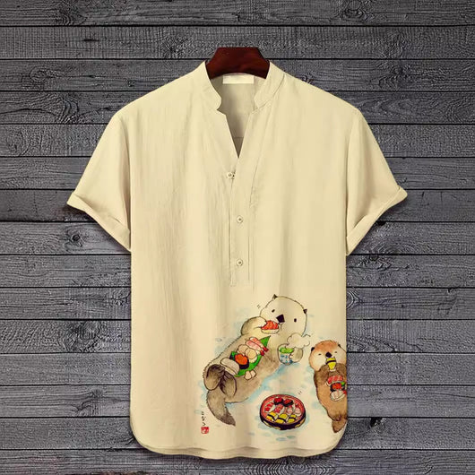 Playera Estampada 3D Animales - Manga Corta