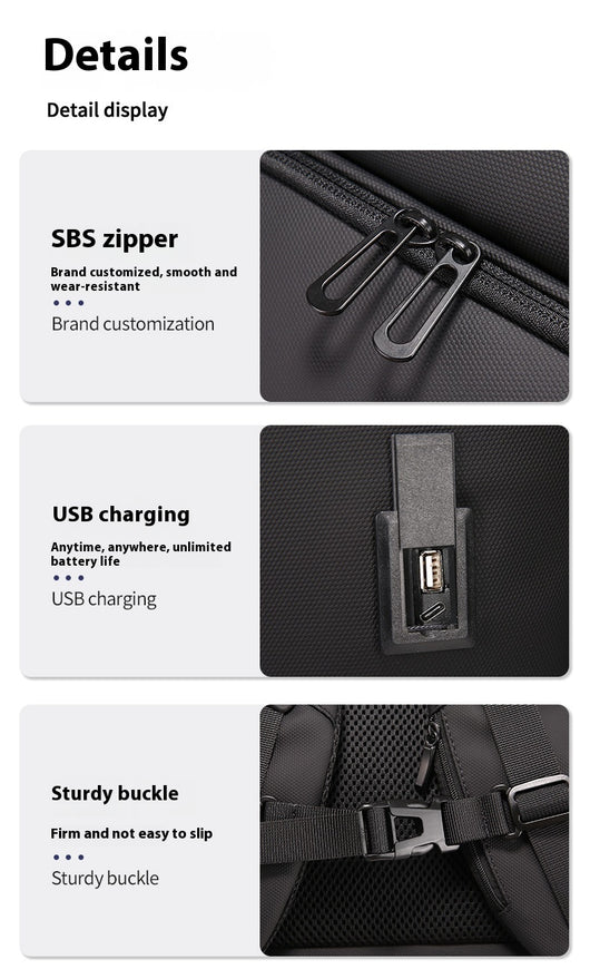 Mochila Ejecutiva de Gran Capacidad Multifuncional para Negocios - Image 15