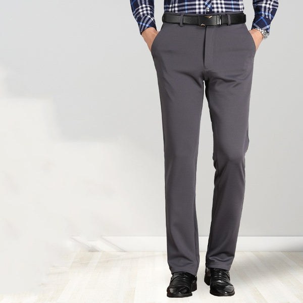 Pantalones de Seda Helada para Hombre - Corte Recto Casual Profesional
