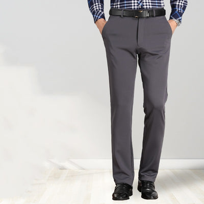 Pantalones de Seda Helada para Hombre - Corte Recto Casual Profesional