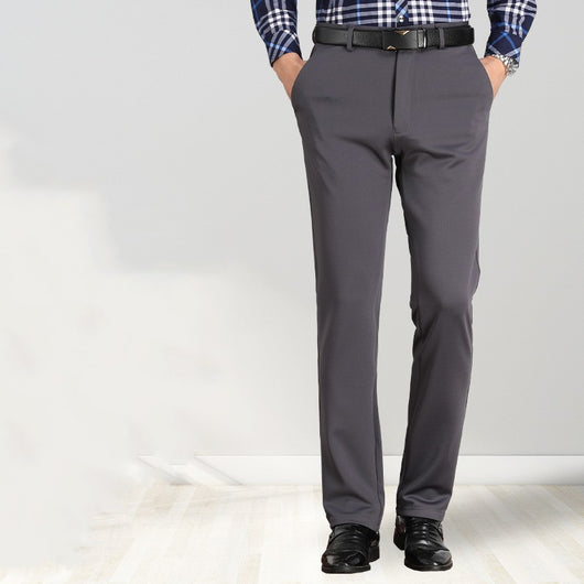 Pantalones de Seda Helada para Hombre - Corte Recto Casual Profesional
