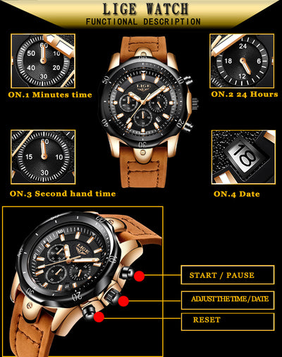 Reloj de Cuarzo LIGE para Hombre - Image 4