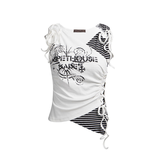 Blusa Estilo Y2K con Estampado Gráfico y Tirantes Finos para Mujer - Image 2