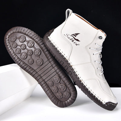 Botas Altas Retro de Cuero - Estilo Casual Urbano - Image 33