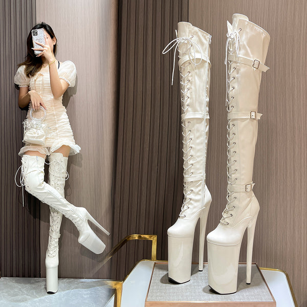 Botas Over The Knee Tacón de 26cm - Estilo Space Heel Ultra Alto