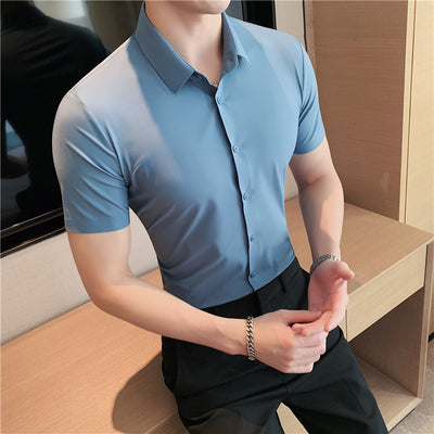 Camisa Deportiva Elástica de Manga Corta para Hombre - Image 3
