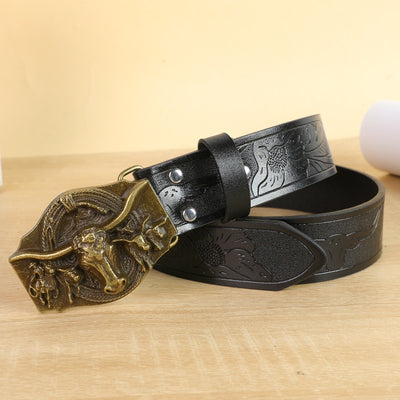Cinturón para Hombre con Hebilla Cabeza de Vaca - Image 12