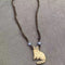 Collar Trenzado Gatito Beige Retro para Mujer