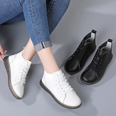 Botas de Cuero para Mujer Oxford Planas de Tobillo - Image 10
