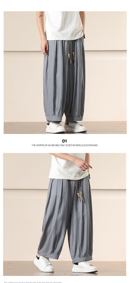 Pantalones Harem Retro Sueltos Talla Grande para Hombre - Image 24