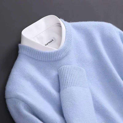 Suéter Ajustado de Cuello Redondo para Hombre - Base Térmica Tejida - Image 3