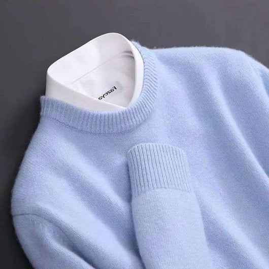 Suéter Ajustado de Cuello Redondo para Hombre - Base Térmica Tejida - Image 3