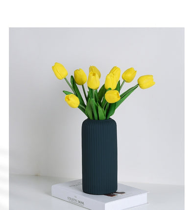 Jarrón Cerámico Minimalista Morandi Boca Ancha para Flores Secas - Image 22