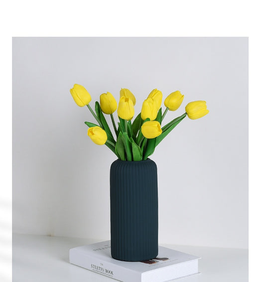 Jarrón Cerámico Minimalista Morandi Boca Ancha para Flores Secas - Image 22