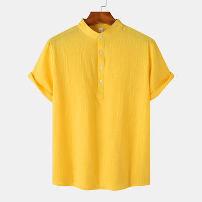 Camisa Casual de Manga Corta Básica para Hombre - Perfecta para Playa y Verano - Image 20