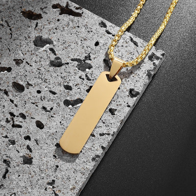 Collar Acero Titanio Pulido 3D para Hombre - Diseño Minimalista y Elegante - Image 10