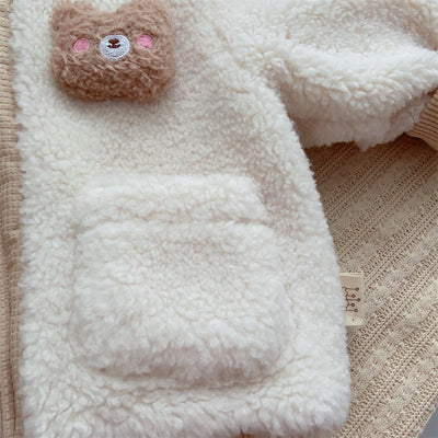 Abrigo Infantil Estilo Coreano Osito Adorable con Forro de Algodón Acolchado - Image 8