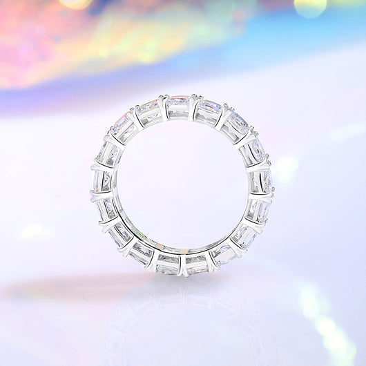 Anillo de Diamantes Cuadrado Pavé en Plata 925 para Mujer - Image 10