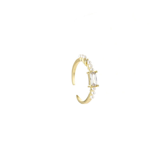 Anillo Cuadrado de Aleación con Piedras Preciosas Incrustadas - Image 9