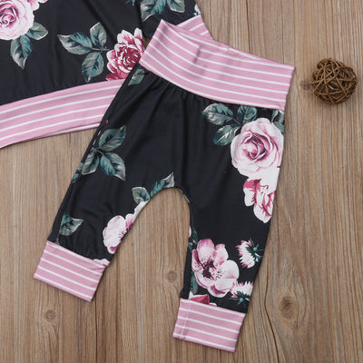 Conjunto Infantil Floral: Blusa y Pantalón para Primavera y Otoño - Image 9