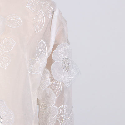 Camisa Polo de Diseño con Bordado 3D, Lentejuelas y Flores Volumétricas - Image 12