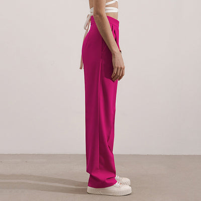 Pantalón de Traje Recto Cintura Alta Slim para Mujer - Image 10