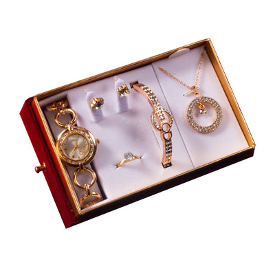 Set de Joyería Festival Diosa: Reloj, Pulsera, Collar y Aretes - Image 3