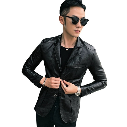 Chaqueta de Cuero Casual Premium para Hombre - Image 2
