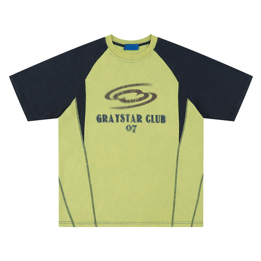 Camiseta Raglan Hip Hop con Estampado de Letras para Hombre - Image 2