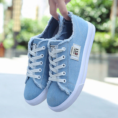 Zapatillas Canvas Blancas Mujer Estilo Coreano - Sneakers Planos Casuales Versátiles - Image 5