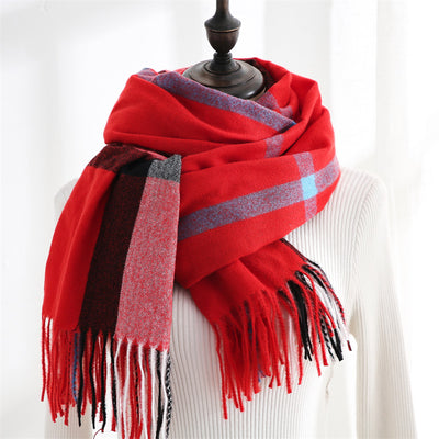 Bufanda de Imitación Cashmere con Rayas Suave - Abrigo Cálido y Elegante - Image 6