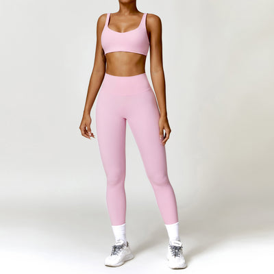 Conjunto Deportivo Yoga Cintura Alta Ajustado Secado Rápido para Mujer - Image 4