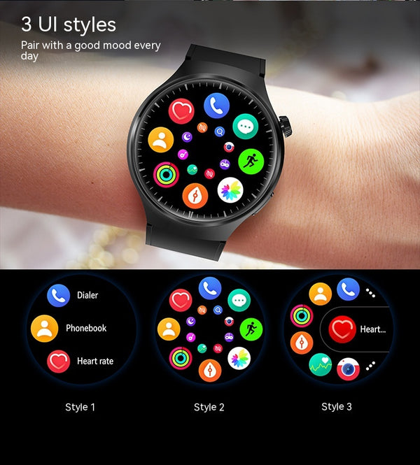 Reloj Inteligente Deportivo con Monitoreo de Salud y Llamadas Bluetooth
