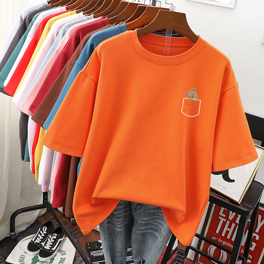 Blusa Cómoda de Algodón Puro para Mujer - Talla Grande - Image 4