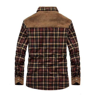 Cardigan Grueso de Forro Polar para Hombre - Cuadros Cálidos Otoño Invierno - Image 5